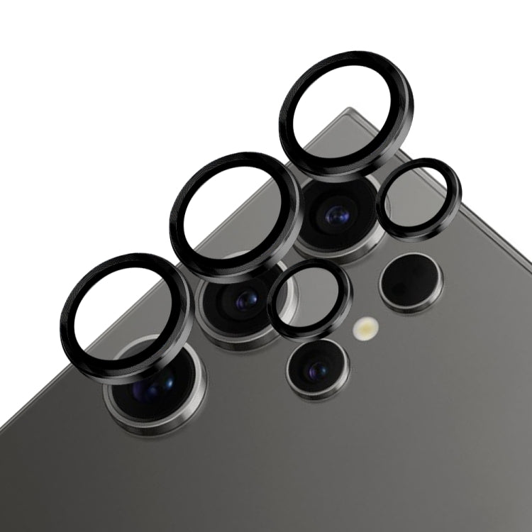 For Samsung Galaxy S24 Ultra 5G NORTHJO Camera LensCD Vein Metal Ring Tempered Glass Film(Black) - HoMEdemic™ 