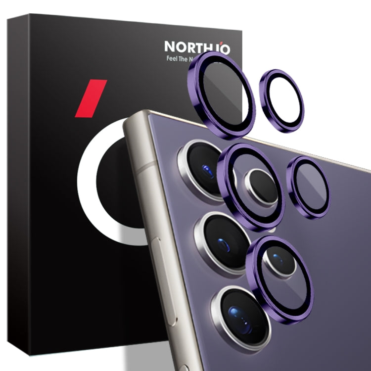 For Samsung Galaxy S24 Ultra 5G NORTHJO Camera LensCD Vein Metal Ring Tempered Glass Film(Purple) - HoMEdemic™ 