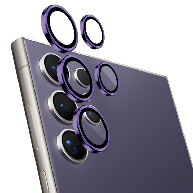 For Samsung Galaxy S24 Ultra 5G NORTHJO Camera LensCD Vein Metal Ring Tempered Glass Film(Purple) - HoMEdemic™ 