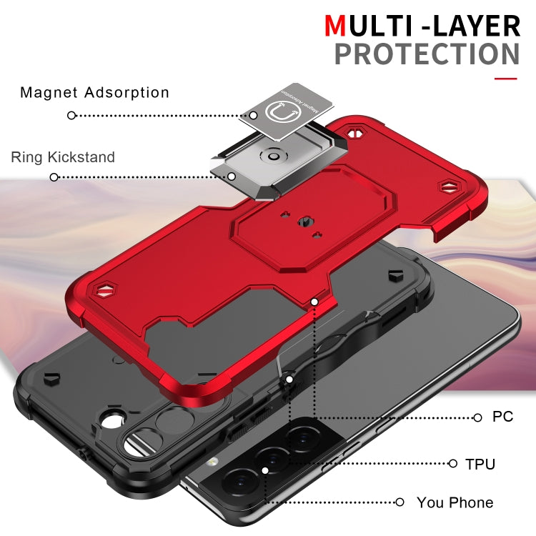 For Samsung Galaxy S24 Ultra 5G Non-slip Shockproof Armor Phone Case with Ring Holder(Black) - HoMEdemic™ 