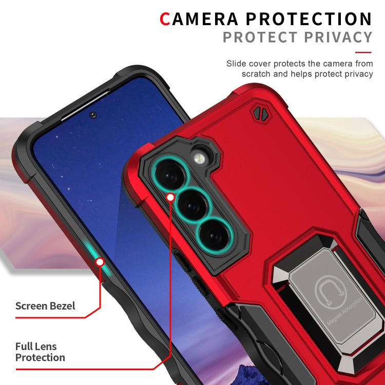 For Samsung Galaxy S24 Ultra 5G Non-slip Shockproof Armor Phone Case with Ring Holder(Black) - HoMEdemic™ 