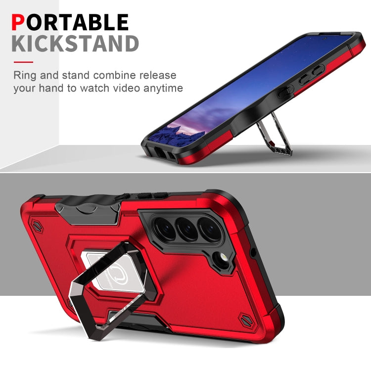 For Samsung Galaxy S24 Ultra 5G Non-slip Shockproof Armor Phone Case with Ring Holder(Black) - HoMEdemic™ 