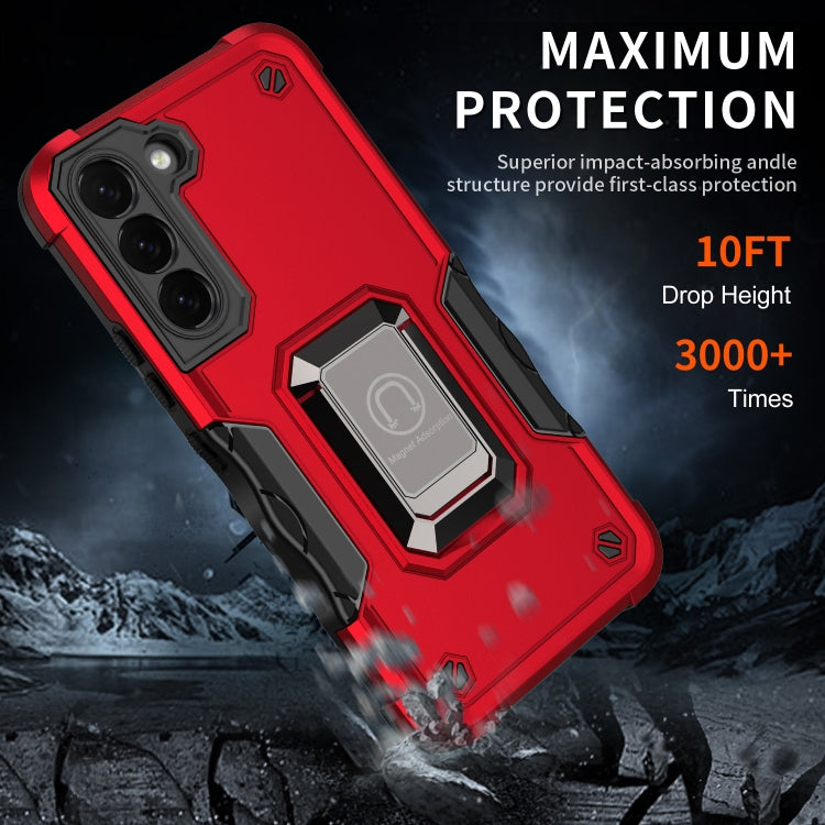 For Samsung Galaxy S24 Ultra 5G Non-slip Shockproof Armor Phone Case with Ring Holder(Black) - HoMEdemic™ 