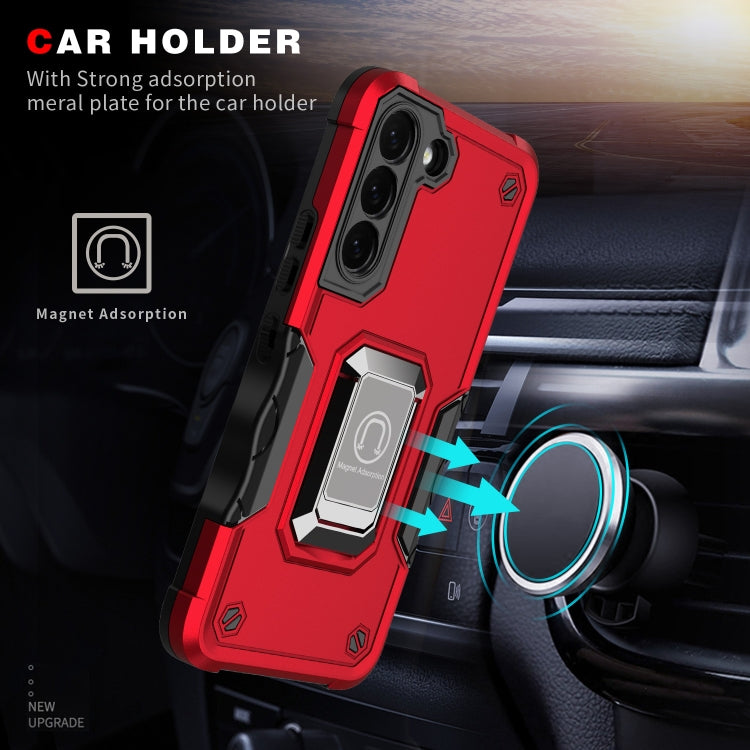 For Samsung Galaxy S24 Ultra 5G Non-slip Shockproof Armor Phone Case with Ring Holder(Black) - HoMEdemic™ 