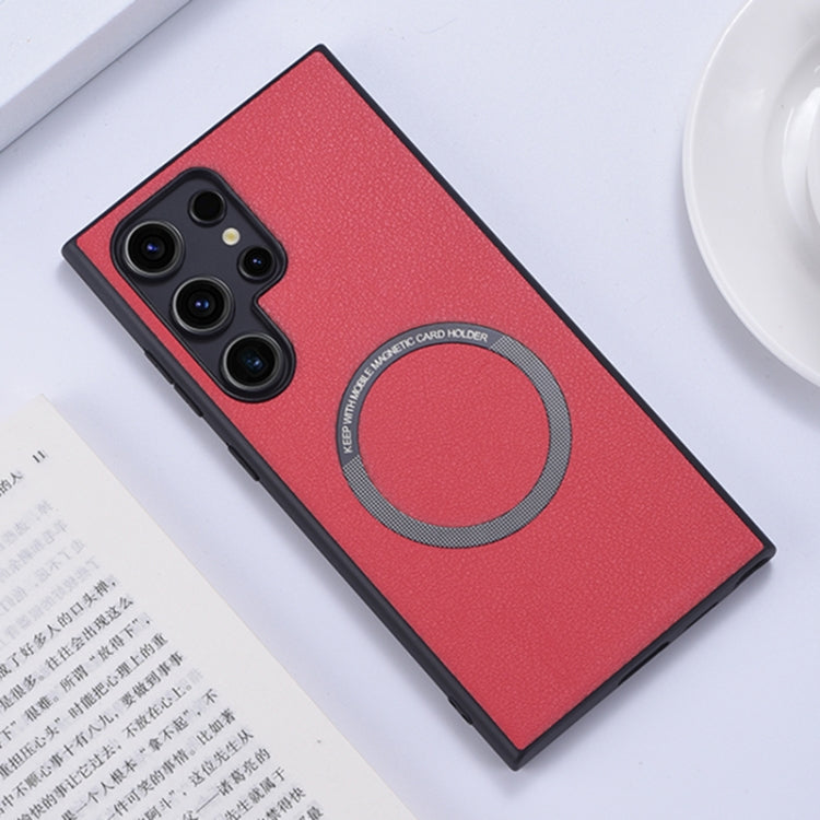 For Samsung Galaxy S24 Ultra 5G PU MagSafe Magnetic Phone Case(Red) - HoMEdemic™ 