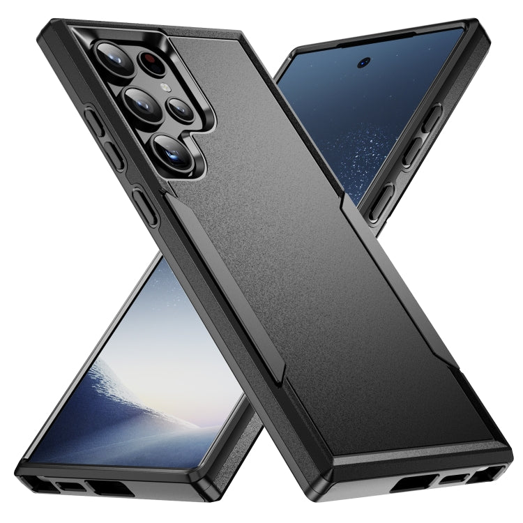 For Samsung Galaxy S24 Ultra 5G Pioneer Armor Heavy Duty PC Hybrid TPU Phone Case(Black) - HoMEdemic™ 