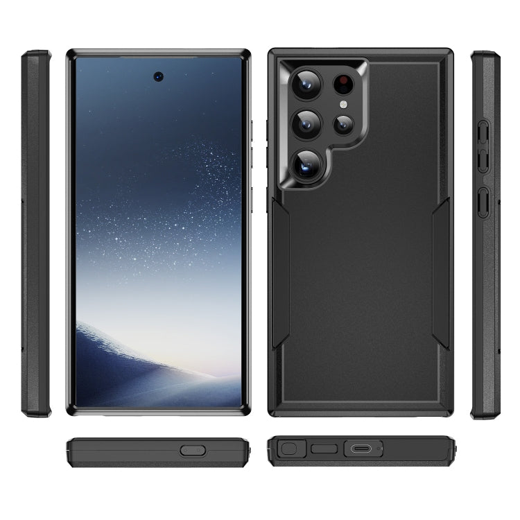 For Samsung Galaxy S24 Ultra 5G Pioneer Armor Heavy Duty PC Hybrid TPU Phone Case(Black) - HoMEdemic™ 