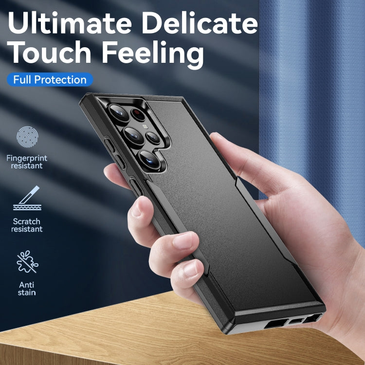For Samsung Galaxy S24 Ultra 5G Pioneer Armor Heavy Duty PC Hybrid TPU Phone Case(Black) - HoMEdemic™ 