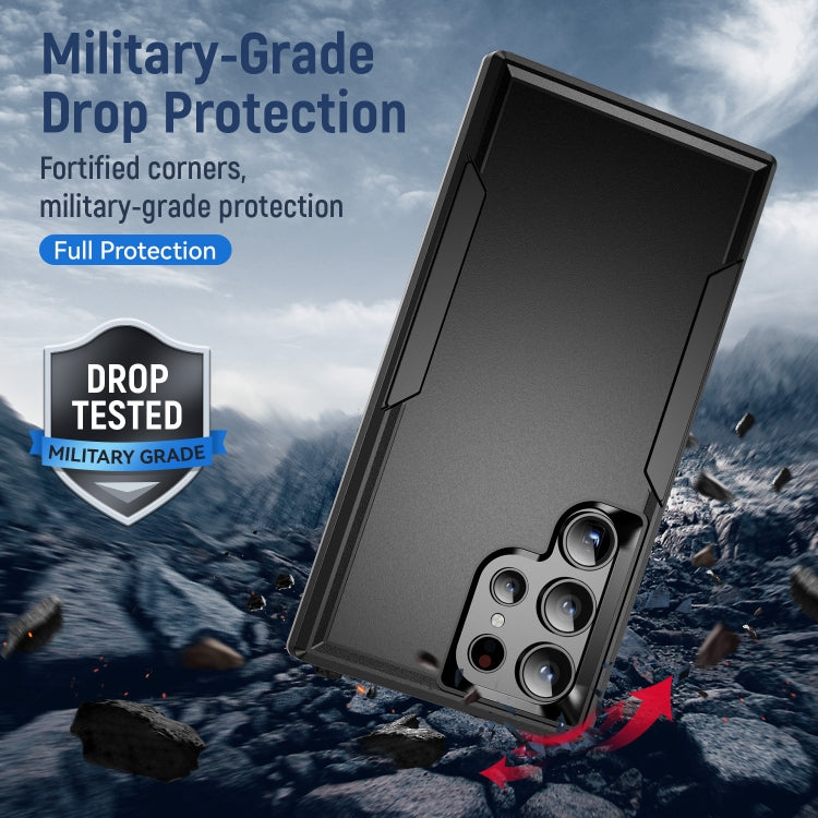 For Samsung Galaxy S24 Ultra 5G Pioneer Armor Heavy Duty PC Hybrid TPU Phone Case(Black) - HoMEdemic™ 