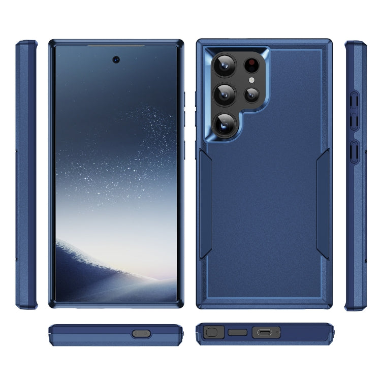 For Samsung Galaxy S24 Ultra 5G Pioneer Armor Heavy Duty PC Hybrid TPU Phone Case(Blue) - HoMEdemic™ 