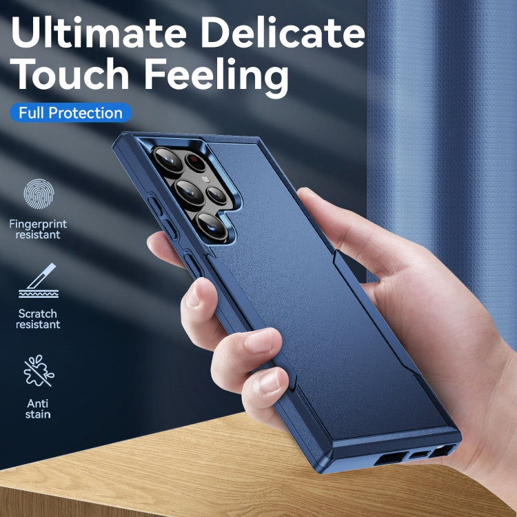 For Samsung Galaxy S24 Ultra 5G Pioneer Armor Heavy Duty PC Hybrid TPU Phone Case(Blue) - HoMEdemic™ 