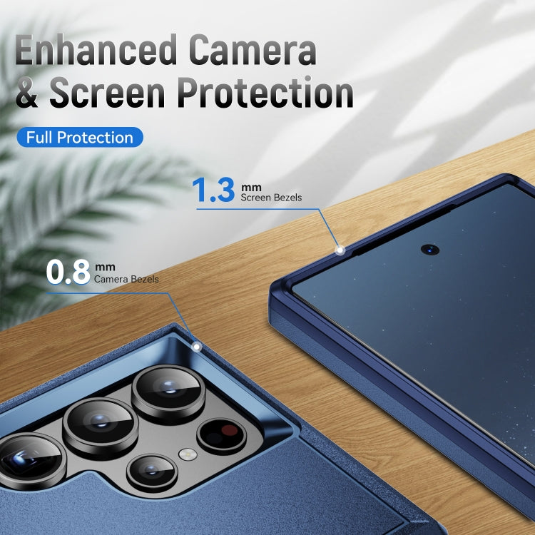 For Samsung Galaxy S24 Ultra 5G Pioneer Armor Heavy Duty PC Hybrid TPU Phone Case(Blue) - HoMEdemic™ 