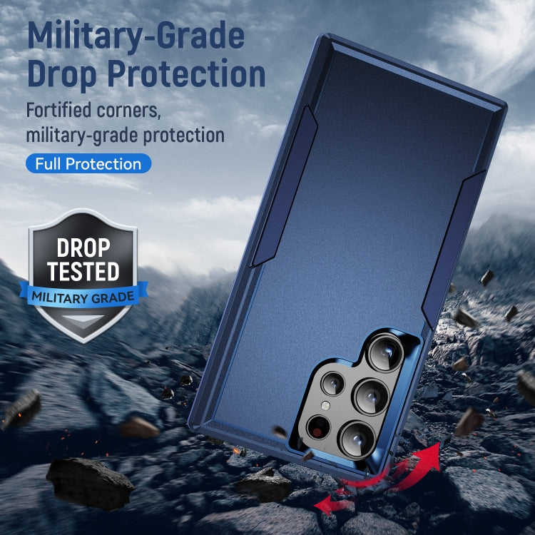 For Samsung Galaxy S24 Ultra 5G Pioneer Armor Heavy Duty PC Hybrid TPU Phone Case(Blue) - HoMEdemic™ 