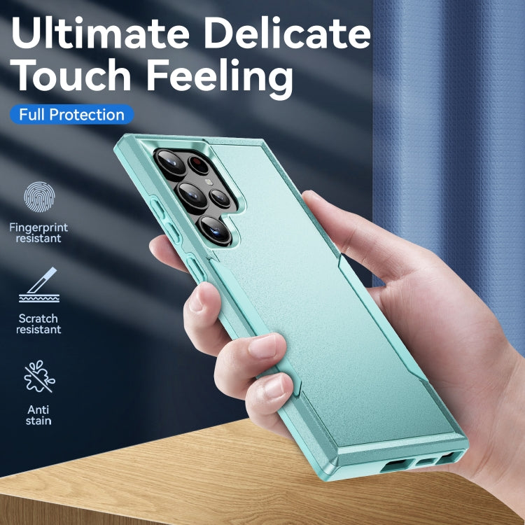 For Samsung Galaxy S24 Ultra 5G Pioneer Armor Heavy Duty PC Hybrid TPU Phone Case(Green) - HoMEdemic™ 