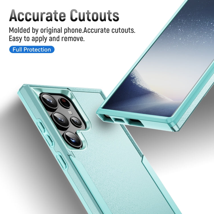 For Samsung Galaxy S24 Ultra 5G Pioneer Armor Heavy Duty PC Hybrid TPU Phone Case(Green) - HoMEdemic™ 