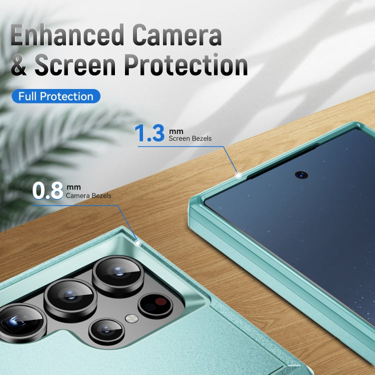 For Samsung Galaxy S24 Ultra 5G Pioneer Armor Heavy Duty PC Hybrid TPU Phone Case(Green) - HoMEdemic™ 