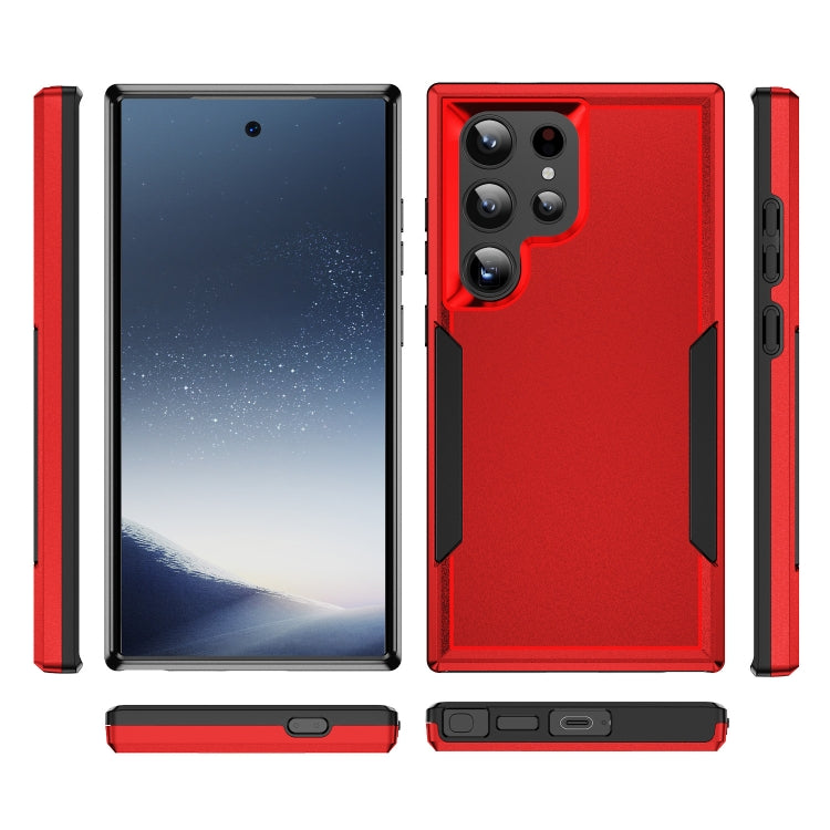 For Samsung Galaxy S24 Ultra 5G Pioneer Armor Heavy Duty PC Hybrid TPU Phone Case(Red+Black) - HoMEdemic™ 