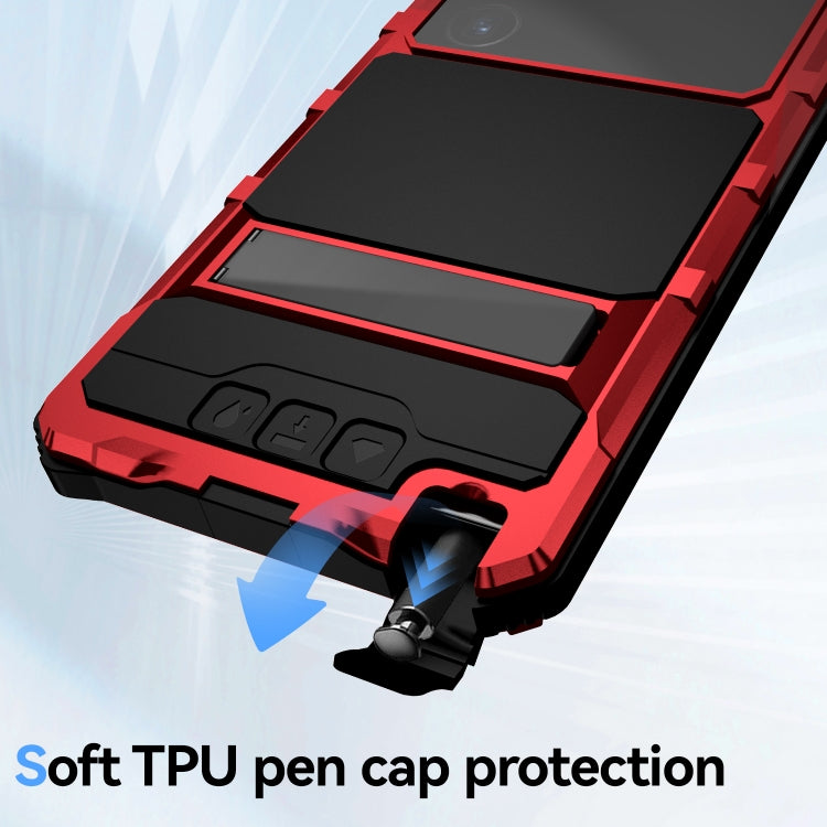 For Samsung Galaxy S24 Ultra 5G R-JUST Life Waterproof Dustproof Shockproof Holder Phone Case(Red) - HoMEdemic™ 