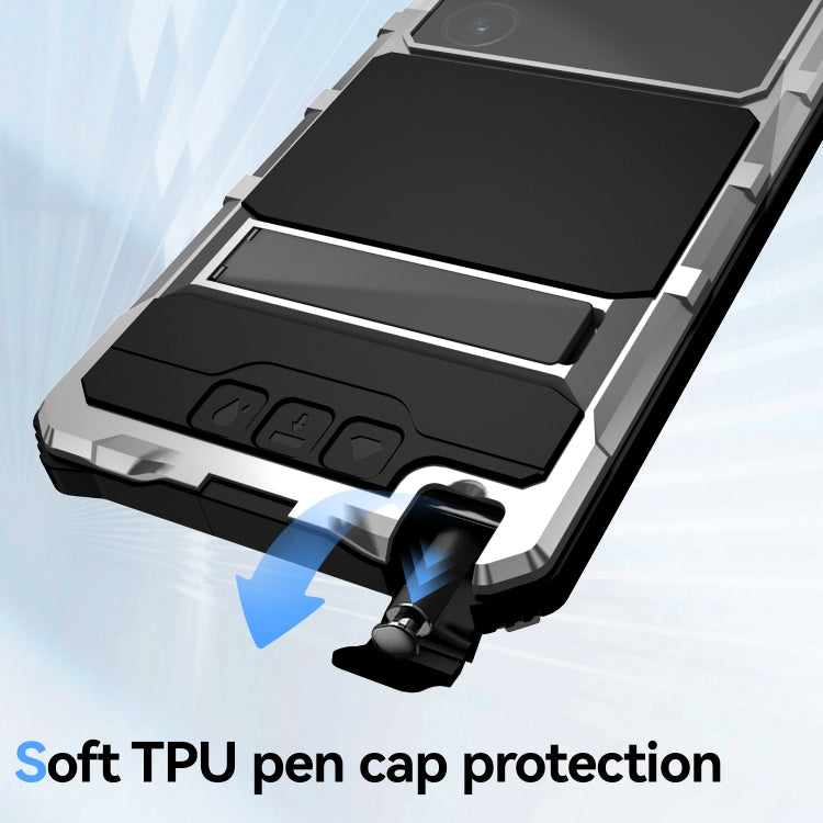 For Samsung Galaxy S24 Ultra 5G R-JUST Life Waterproof Dustproof Shockproof Holder Phone Case(Silver) - HoMEdemic™ 
