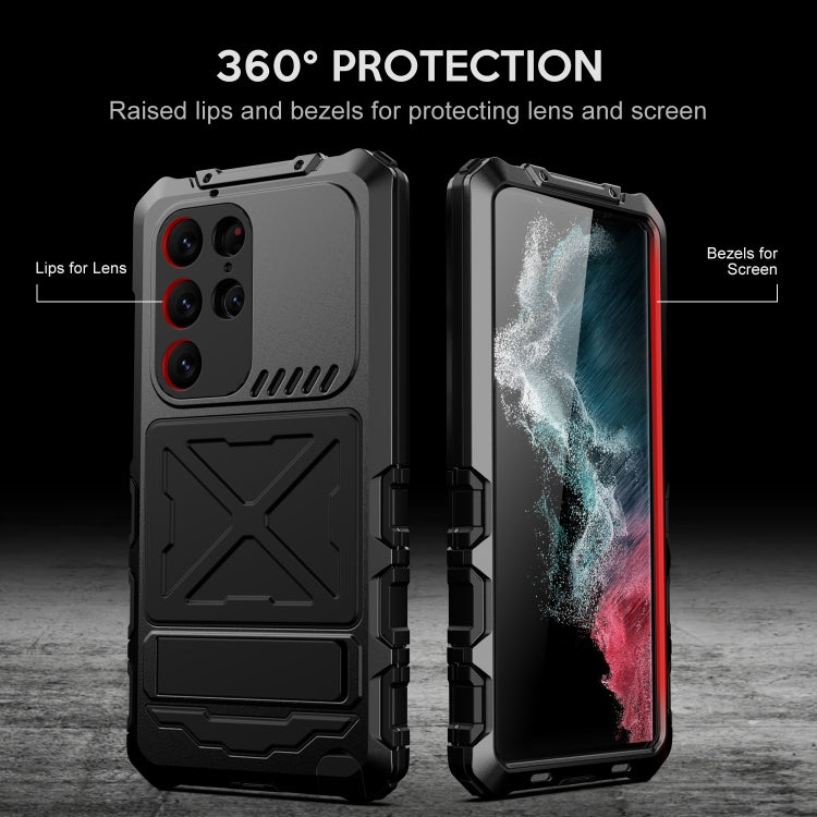 For Samsung Galaxy S24 Ultra 5G R-JUST Life Waterproof Dustproof Shockproof Phone Case(Black) - HoMEdemic™ 
