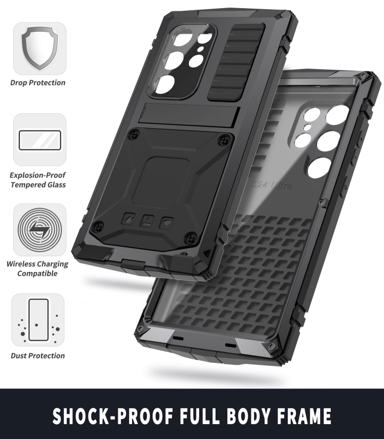 For Samsung Galaxy S24 Ultra 5G R-JUST Life Waterproof Dustproof Shockproof Phone Case(Black) - HoMEdemic™ 