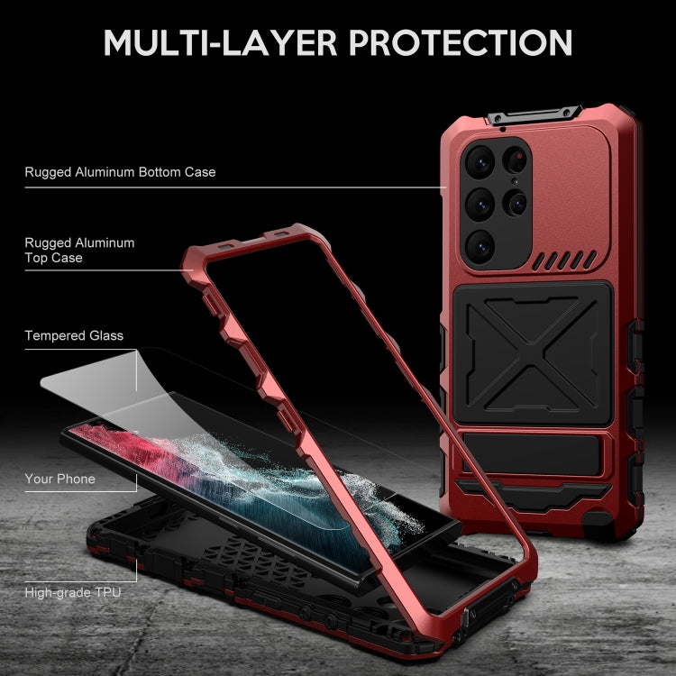 For Samsung Galaxy S24 Ultra 5G R-JUST Life Waterproof Dustproof Shockproof Phone Case(Red) - HoMEdemic™ 