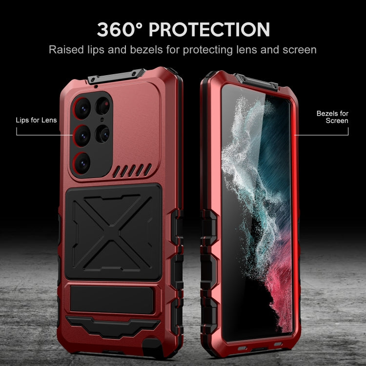 For Samsung Galaxy S24 Ultra 5G R-JUST Life Waterproof Dustproof Shockproof Phone Case(Red) - HoMEdemic™ 