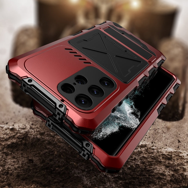 For Samsung Galaxy S24 Ultra 5G R-JUST Life Waterproof Dustproof Shockproof Phone Case(Red) - HoMEdemic™ 