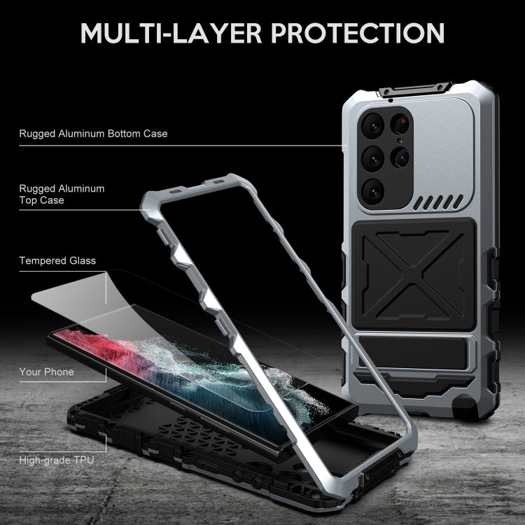 For Samsung Galaxy S24 Ultra 5G R-JUST Life Waterproof Dustproof Shockproof Phone Case(Silver) - HoMEdemic™ 