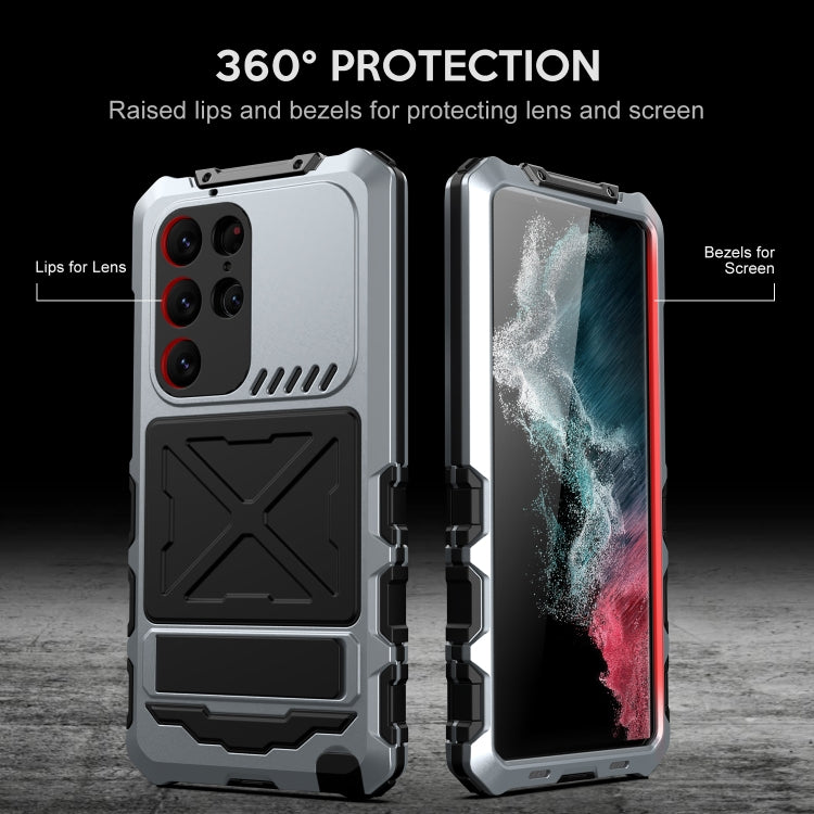 For Samsung Galaxy S24 Ultra 5G R-JUST Life Waterproof Dustproof Shockproof Phone Case(Silver) - HoMEdemic™ 