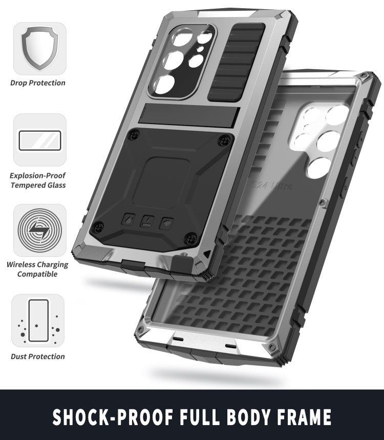 For Samsung Galaxy S24 Ultra 5G R-JUST Life Waterproof Dustproof Shockproof Phone Case(Silver) - HoMEdemic™ 