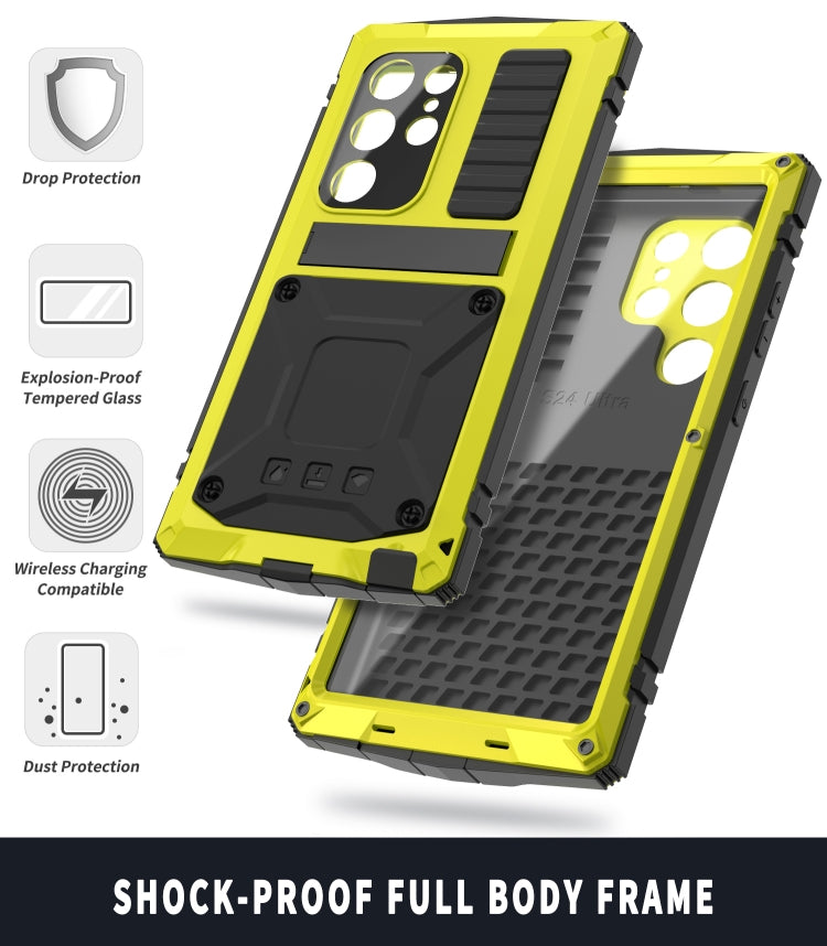 For Samsung Galaxy S24 Ultra 5G R-JUST Life Waterproof Dustproof Shockproof Phone Case(Yellow) - HoMEdemic™ 