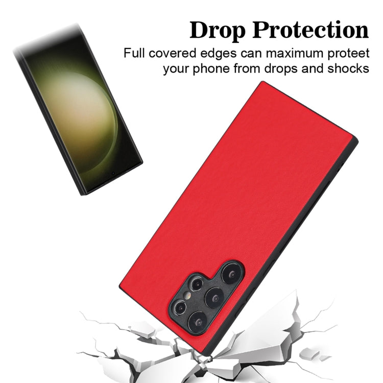 For Samsung Galaxy S24 Ultra 5G R20 Leather Pattern Phone Single Case(Red) - HoMEdemic™ 