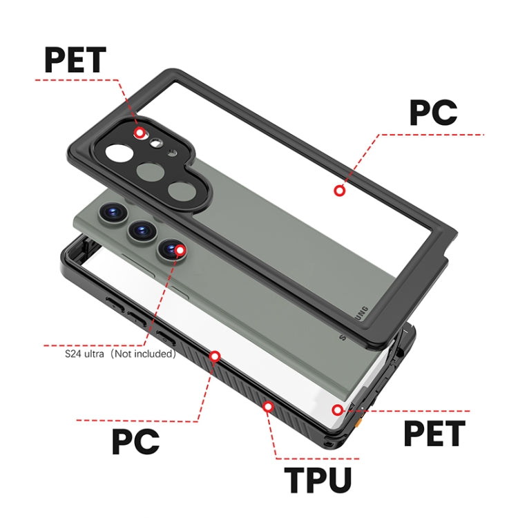 For Samsung Galaxy S24 Ultra 5G RedPepper IP68 Waterproof Phone Case(Black) - HoMEdemic™ 