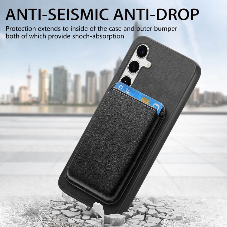 For Samsung Galaxy S24 Ultra 5G Retro Magsafe Card Bag PU Back Cover Phone Case(Black) - HoMEdemic™ 