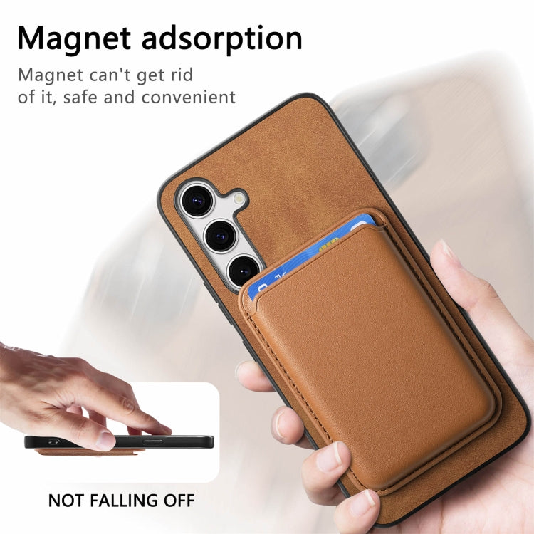 For Samsung Galaxy S24 Ultra 5G Retro Magsafe Card Bag PU Back Cover Phone Case(Brown) - HoMEdemic™ 