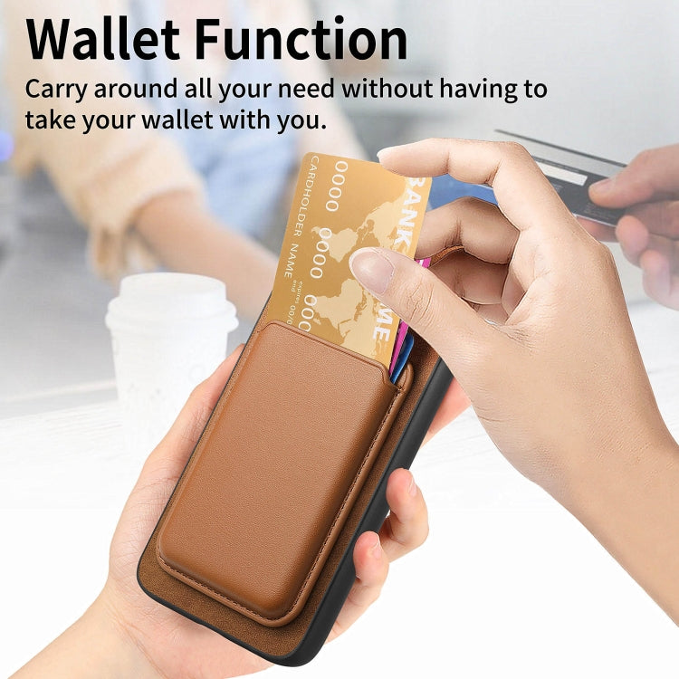 For Samsung Galaxy S24 Ultra 5G Retro Magsafe Card Bag PU Back Cover Phone Case(Brown) - HoMEdemic™ 