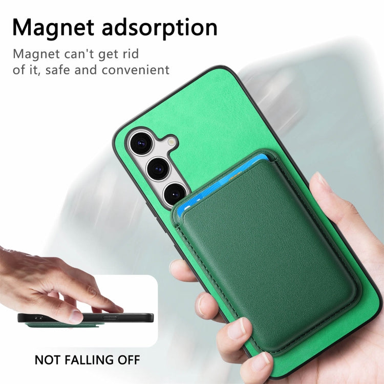 For Samsung Galaxy S24 Ultra 5G Retro Magsafe Card Bag PU Back Cover Phone Case(Green) - HoMEdemic™ 
