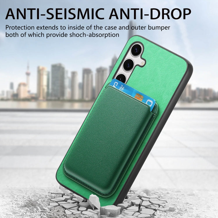 For Samsung Galaxy S24 Ultra 5G Retro Magsafe Card Bag PU Back Cover Phone Case(Green) - HoMEdemic™ 