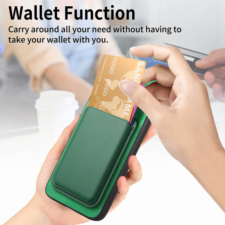 For Samsung Galaxy S24 Ultra 5G Retro Magsafe Card Bag PU Back Cover Phone Case(Green) - HoMEdemic™ 