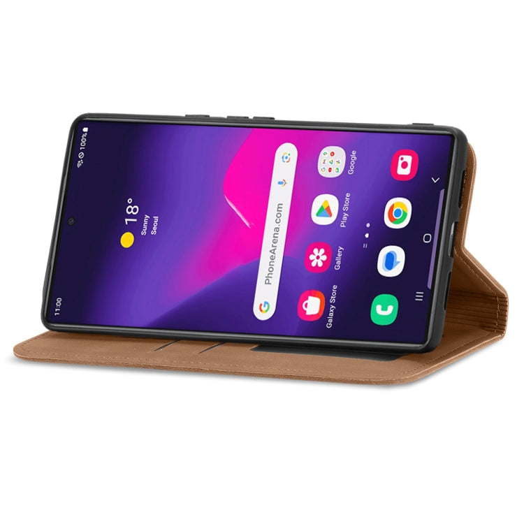 For Samsung Galaxy S24 Ultra 5G Retro Skin Feel Magnetic Leather Phone Case(Brown) - HoMEdemic™ 