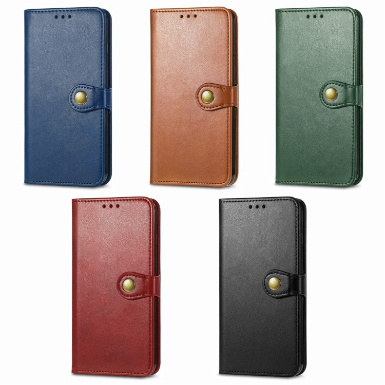 For Samsung Galaxy S24 Ultra 5G Retro Solid Color Buckle Leather Phone Case(Red) - HoMEdemic™ 