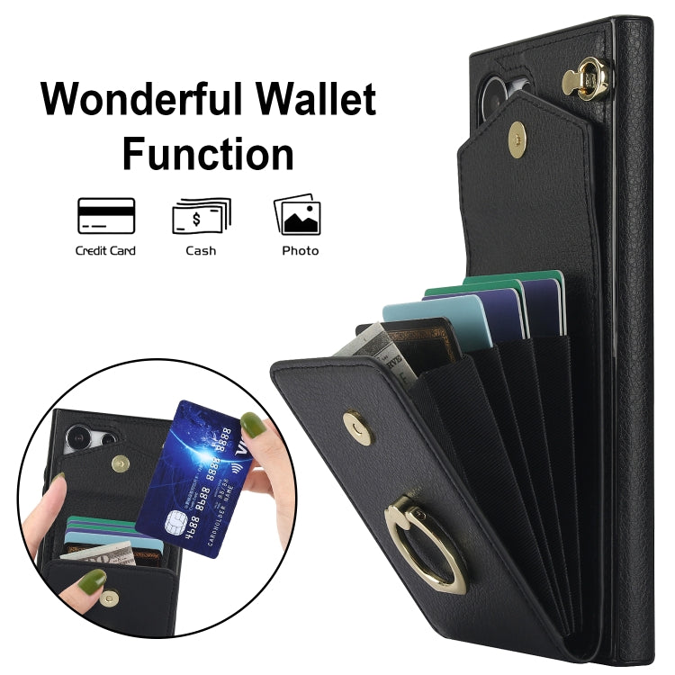 For Samsung Galaxy S24 Ultra 5G Ring Holder RFID Card Slot Phone Case(Black) - HoMEdemic™ 