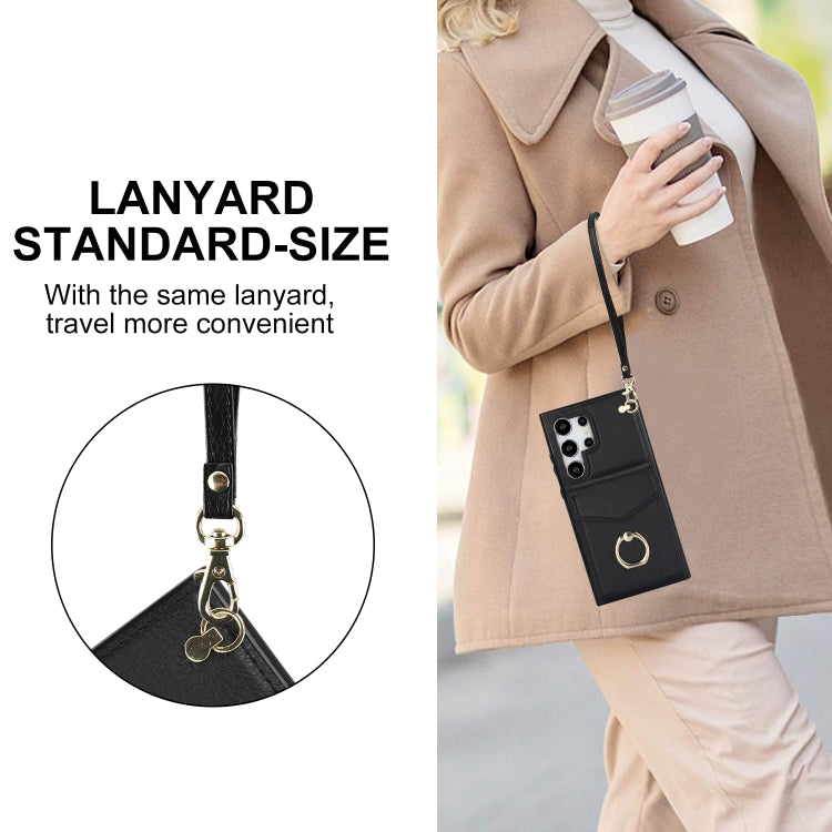 For Samsung Galaxy S24 Ultra 5G Ring Holder RFID Card Slot Phone Case(Black) - HoMEdemic™ 