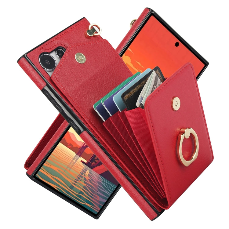 For Samsung Galaxy S24 Ultra 5G Ring Holder RFID Card Slot Phone Case(Red) - HoMEdemic™ 
