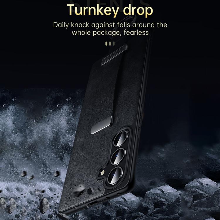 For Samsung Galaxy S24 Ultra 5G SULADA PC Hybrid Leather Texture Skin Feel Shockproof Phone Case(Green) - HoMEdemic™ 