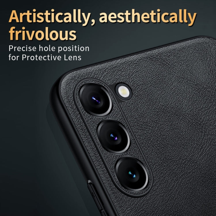 For Samsung Galaxy S24 Ultra 5G SULADA Shockproof TPU Hybrid Handmade Leather Phone Case(Orange) - HoMEdemic™ 