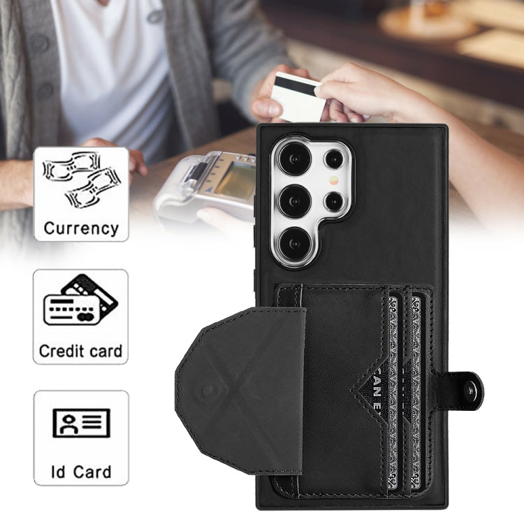 For Samsung Galaxy S24 Ultra 5G Shockproof Leather Phone Case with Card Holder(Black) - HoMEdemic™ 