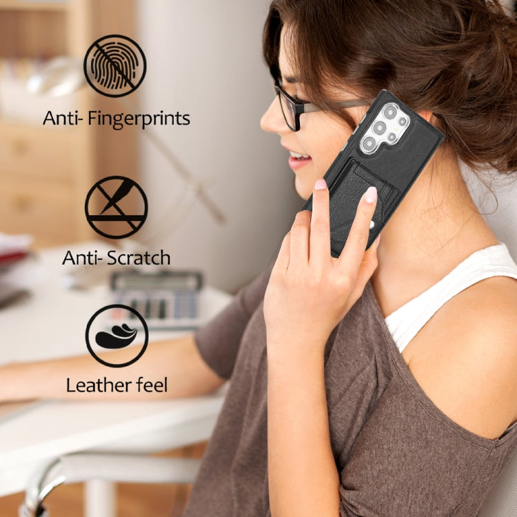 For Samsung Galaxy S24 Ultra 5G Shockproof Leather Phone Case with Card Holder(Black) - HoMEdemic™ 