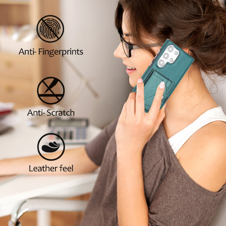 For Samsung Galaxy S24 Ultra 5G Shockproof Leather Phone Case with Card Holder(Green) - HoMEdemic™ 